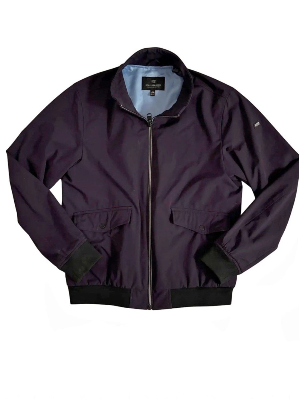 Scotch & Soda Navy Lightweight Harrington Bomber Jacket